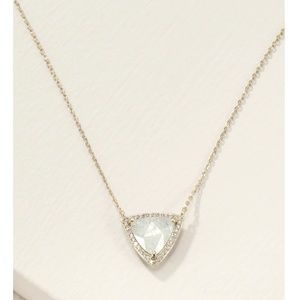 Stella &Dot Somerville Crackle Pendant White Opal
